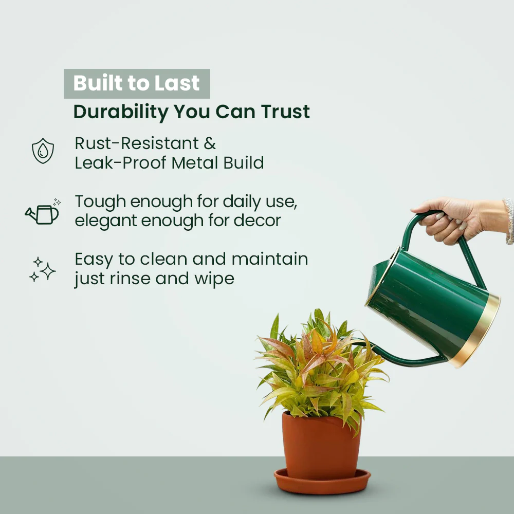 Metal Watering Can - Green - Image 3