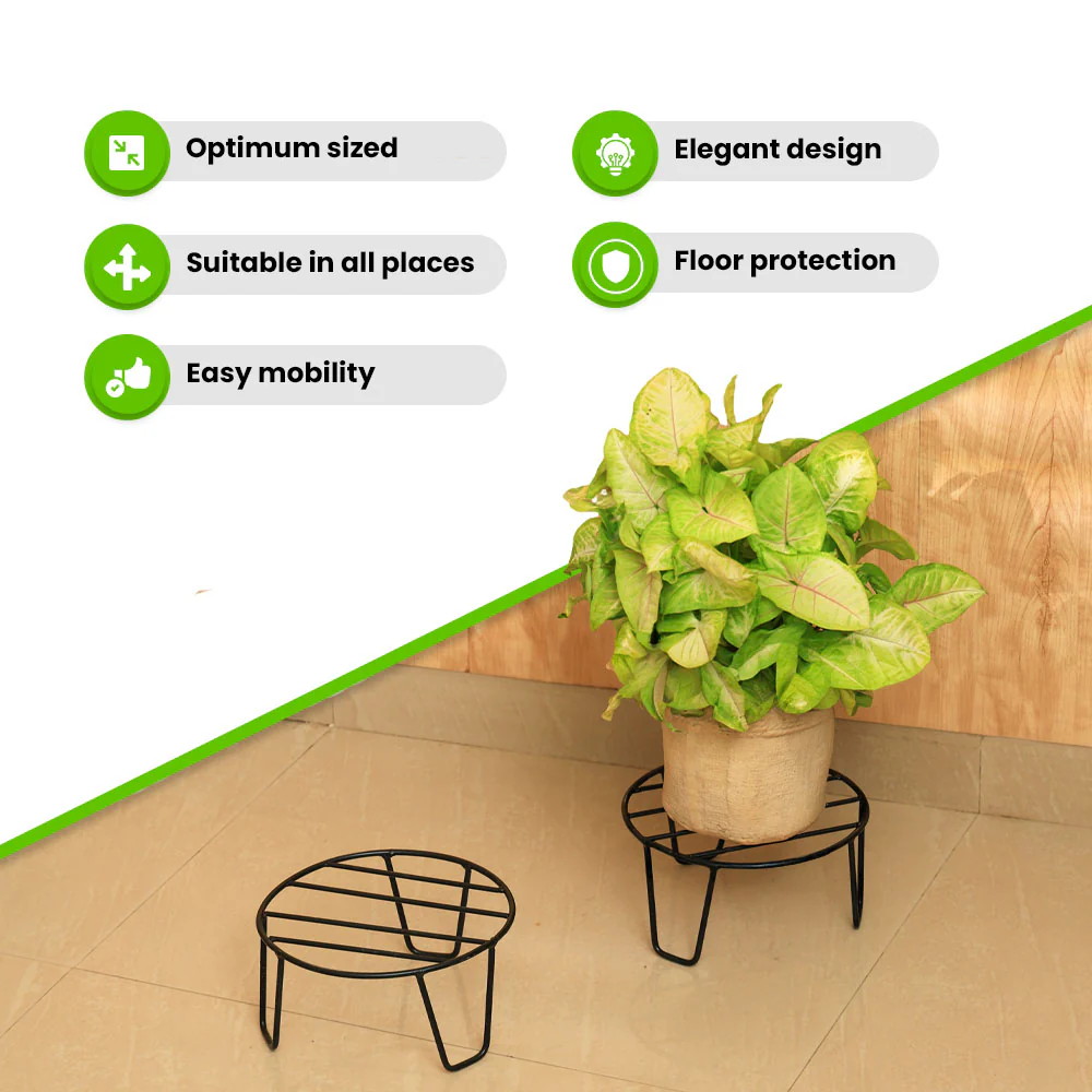 Round Metal Planter Stand (Set of 4) - Image 4